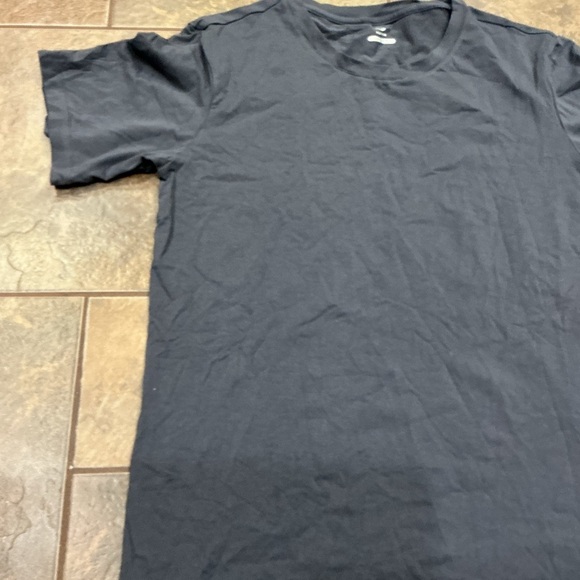 💎2/$18💎 Ladies Stretchy Grey/Navy Blue T-Shirt - Picture 2 of 3